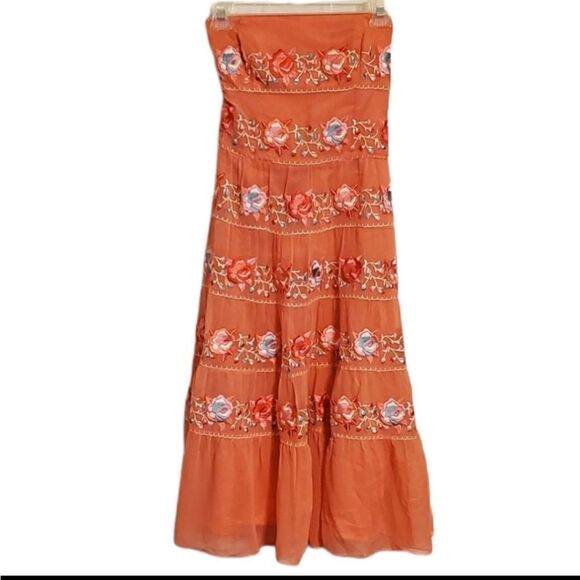 NWT Laundry by Shelli Segal *SILK* dress Boho 10 - Picture 3 of 12